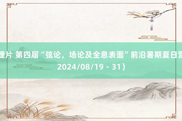 伦理片 第四届“弦论，场论及全息表面”前沿暑期夏日营（2024/08/19 - 31）