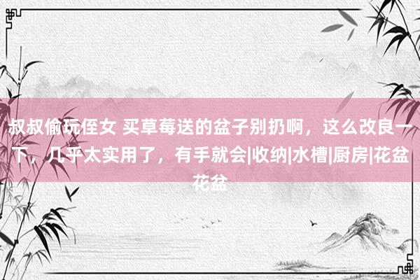 叔叔偷玩侄女 买草莓送的盆子别扔啊，这么改良一下，几乎太实用了，有手就会|收纳|水槽|厨房|花盆