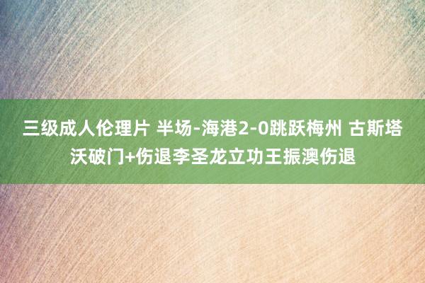 三级成人伦理片 半场-海港2-0跳跃梅州 古斯塔沃破门+伤退李圣龙立功王振澳伤退